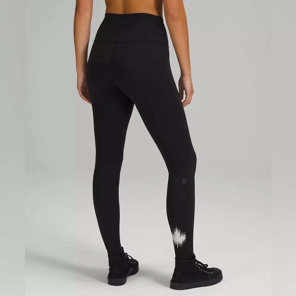Lululemon Team Canada Wunder Train High-Rise Tight 28" COC Logo in Black